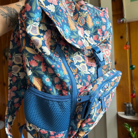 Vera Bradley Blue and Pink Floral Backpack - Picture 3 of 3